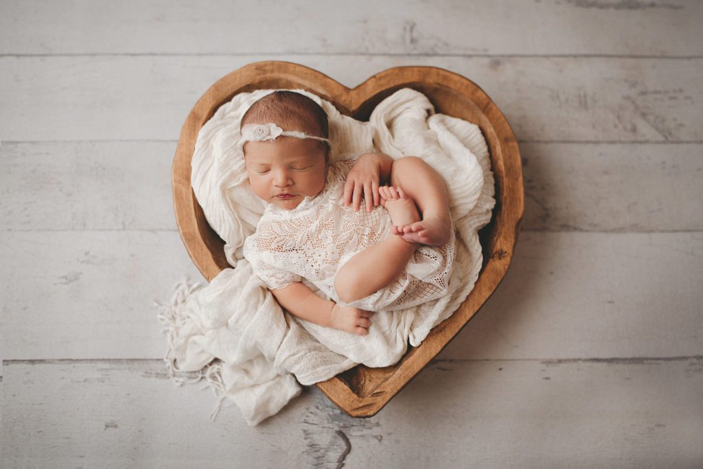 newborn photography heart prop